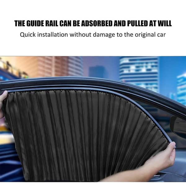 4 Pcs Magnetic Car Sunshade Curtains for UV Protection and Privacy