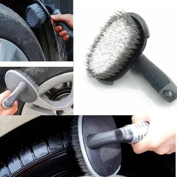 1 Pc T-Type Multi-Functional Tire Cleaning Brush for Car Wheels and Rims