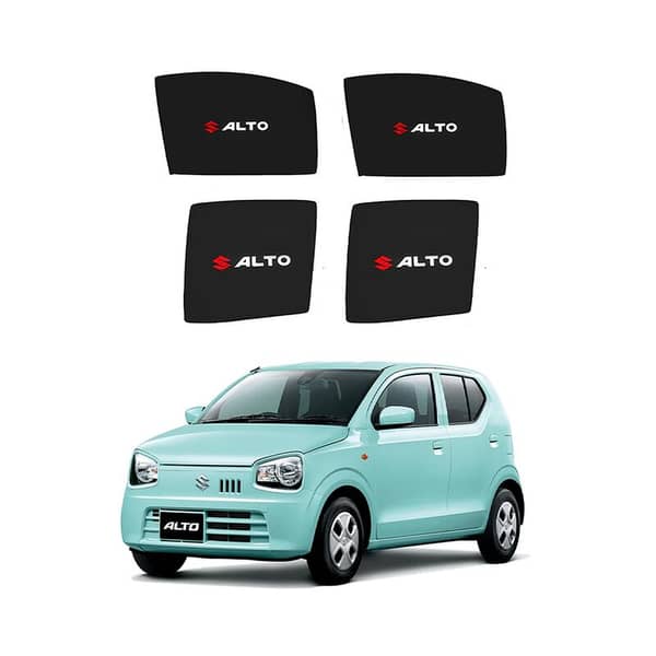 Suzuki Alto (2017-2023) Custom Fit Magnetic Sun Shades – UV Protection Window Screen (Set of 4)