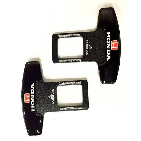 Pack of 2 Honda Logo Seat Belt Buckle Clips – Universal Safety Belt Buckle Accessory & Silencer
