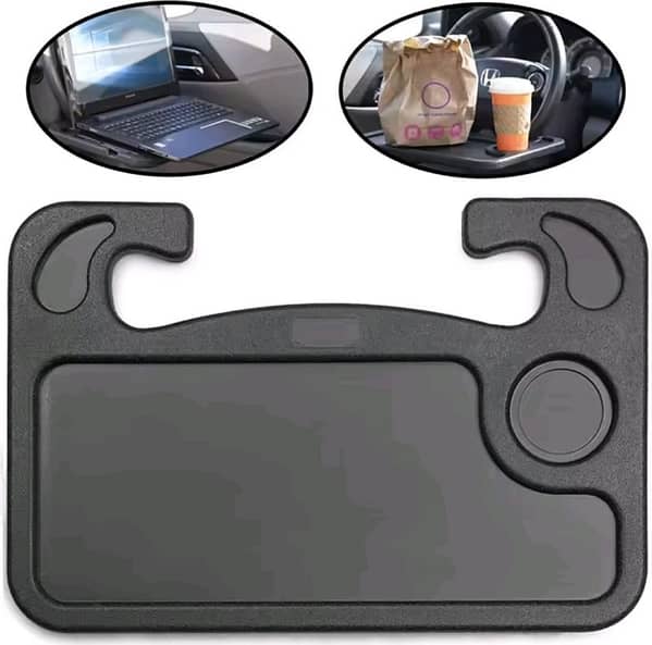 Universal Car Steering Wheel Tray Table – Multi-Function Desk for Car, Travel, Office and Dining