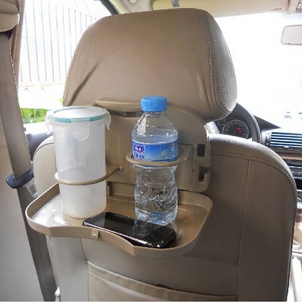 1 Pc Folding Car Back Seat Table – Portable Rear Seat Tray, Car Seat Back Organizer & Travel Desk