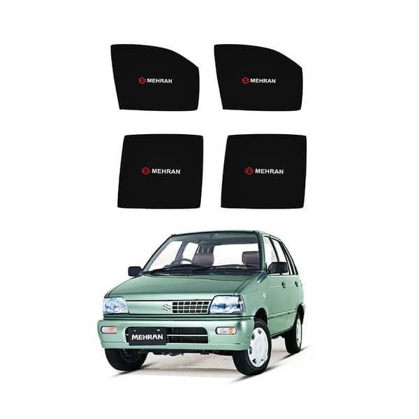 Car Sun Shades for Mehran, Vitz, Old Alto, Santro & Khyber — Custom Fit Magnetic UV Window Mesh