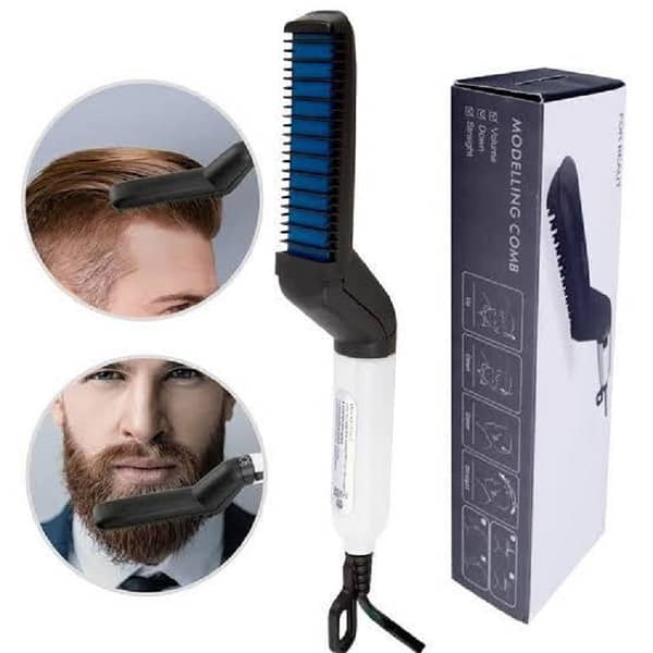 Multi-Function Men's Hair Styling Comb Straightener Beard Straightening Brush