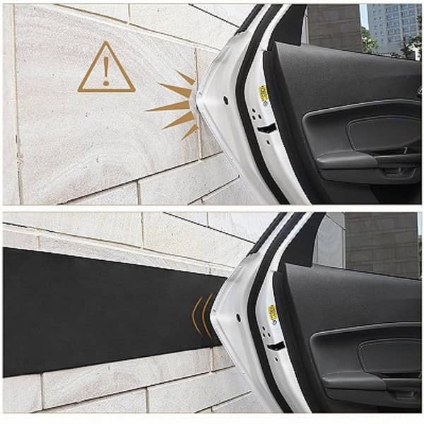 Car Door Edge Guard Protector – Self-Adhesive Foam Strip for Garage Walls, 200×20 cm (Grey)