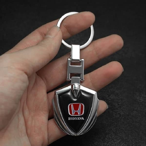 Honda Metal Car Keychain Key Ring – Premium Zinc Alloy Key Holder for Car, Bike & Motorcycle Keys