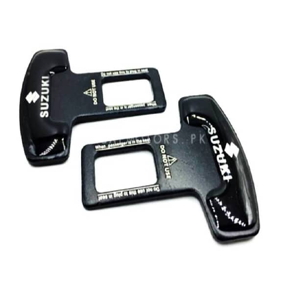 Pack of 2 Suzuki Logo Seat Belt Buckle Clips – Universal Car Safety Belt Buckle Accessory & Silencer