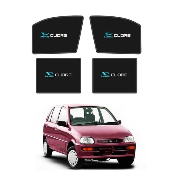 Cuore Custom Fit Magnetic Car Sun Shades – UV Protection Window Screen, Privacy Mesh (Set of 4)