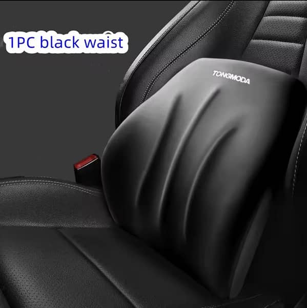 3D Memory Foam Car Back Rest Cushion – Ergonomic Lumbar Support Pillow for Car Seat, Office Chair & Travel