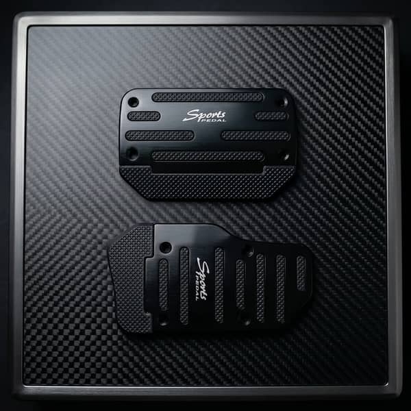 Premium Sports Aluminum Pedal Covers for Brakes and Accelerator – Non-Slip Interior Kit