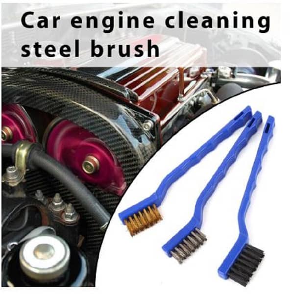 Premium 3-Piece Auto Detail Brush Set for Vents, Dashboard & Wheels