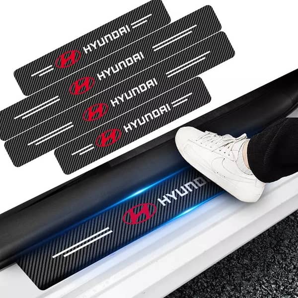 Hyundai Carbon Fiber 4-Piece Door Sill Protector Set
