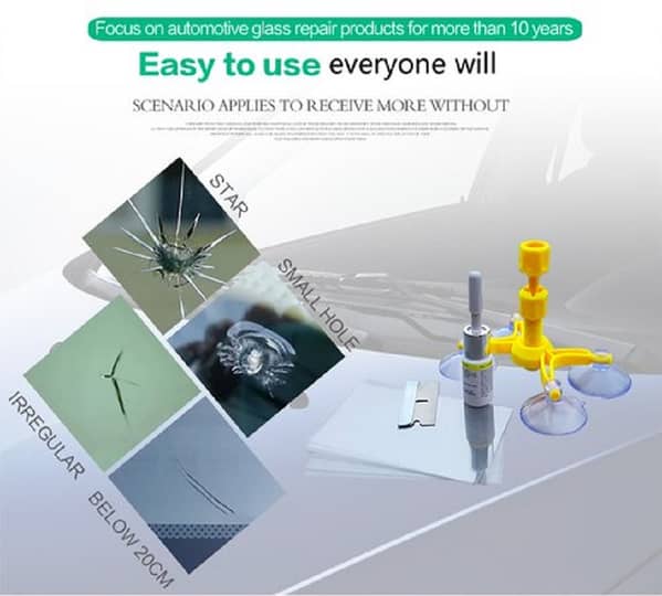 Automotive Windshield Crack Repair Tool Kit for Quick, Easy Glass Restoration