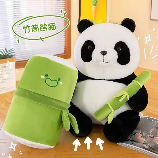 Premium Bamboo Panda Plush Set – Soft Cute Stuffed Animal for Kids & Gifts
