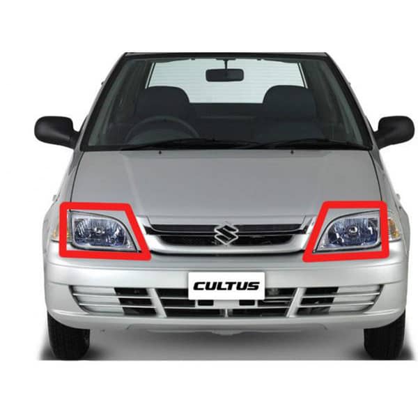 Suzuki Cultus Old Model Headlight Pair Left Right 2Pcs White Shade Front Head Lamp Assembly Car Light Replacement