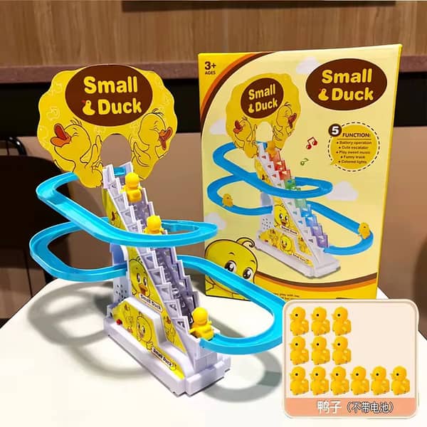 Duck Track Toy for Kids – Automatic Climbing Duck Race with Music & Lights