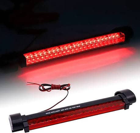 Universal LED Third Brake Light High Mount Rear Stop Signal Warning Light Waterproof Car Windshield Safety Lamp