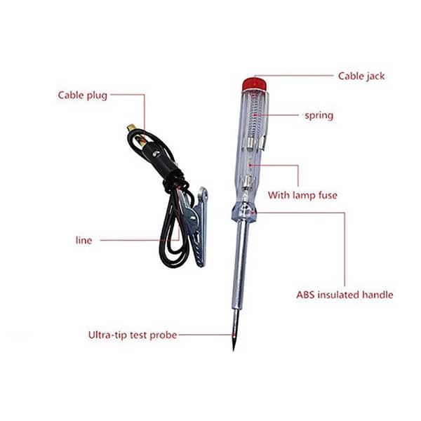 DC 12V Car Circuit Voltage Tester Pen Automotive Electrical Test Light for Cars, Trucks & Motorcycles