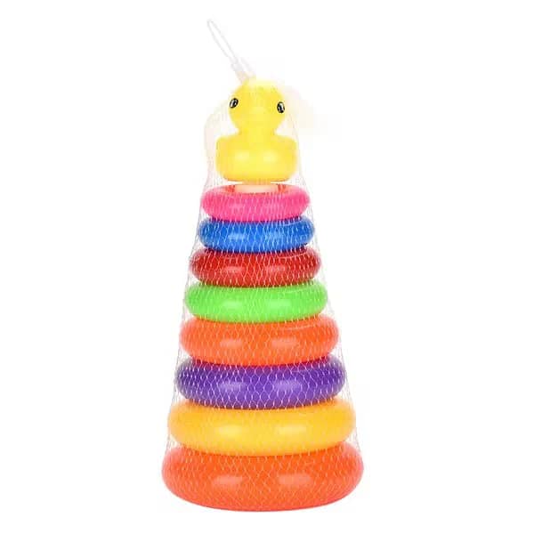 Duck Ring Stacking Tower – Colorful Stacking Rings for Kids