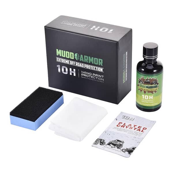 MUDDARMOR 10H Ceramic Coating 40ml for Cars – Nano Ceramic Paint Protection, Car Polish Alternative, Hydrophobic Coating, High Gloss Shine, Water Repellent Paint Sealant, Auto Detailing Care