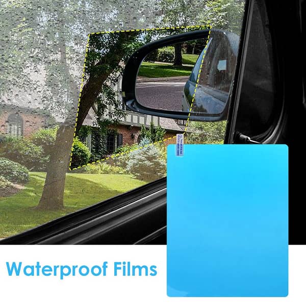 2 Pcs Car Rearview Mirror Protection Film Waterproof Anti-Fog Rain-Proof Film