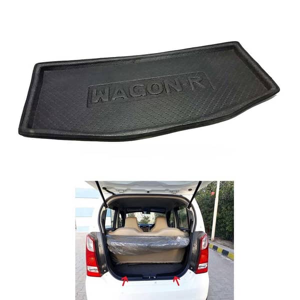 Suzuki Wagon R 2008-2017 Custom Fit Foam Trunk Tray Mat – Waterproof, Anti-Slip Cargo Boot Liner (Black)
