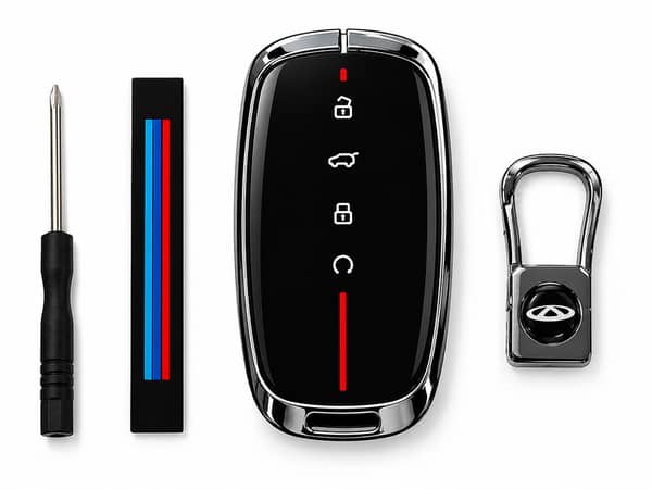 Jaecoo J7 Key Cover with Metal Shell – Premium Car Smart Key Case, Fob Protector, Anti-Scratch Remote Cover