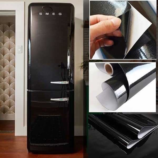 Self-Adhesive Waterproof PVC Sticker Roll for Fridges, Cabinets, Shelves, and Furniture