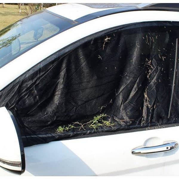 2-Pack Car Side Window Sunshade Socks Mesh Covers for UV, Dust and Insect Protection