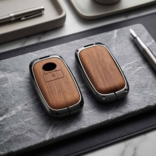 Toyota Raize Elite Series Metallic Car Key Case by Zinc Alloy, Brown