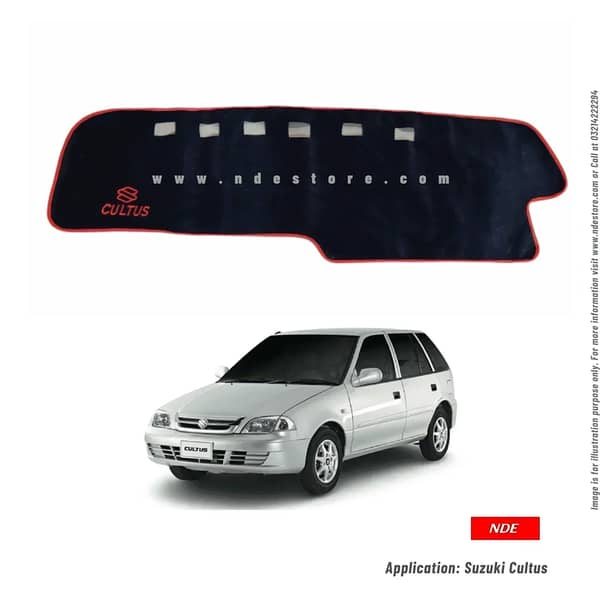 Premium Non-Slip Velvet Dashboard Mat for Suzuki Cultus (Old Model) with Anti-Glare Finish