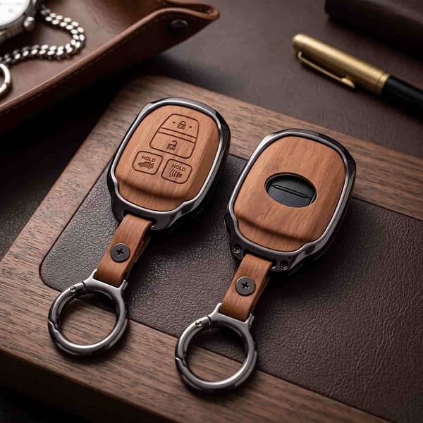 Toyota Corolla 2015 Elite Series Metallic Key Case by Zinc Alloy – Brown