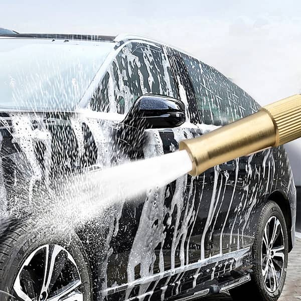 High-Pressure Car Wash Water Gun – Adjustable Spray Nozzle with Brush for Car Cleaning and Household Use