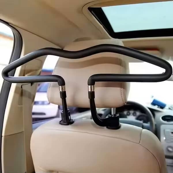 Universal Car Coat Hanger for Headrest – Soft PVA Covered, Space-Saving Clothes Organizer for Car Interiors