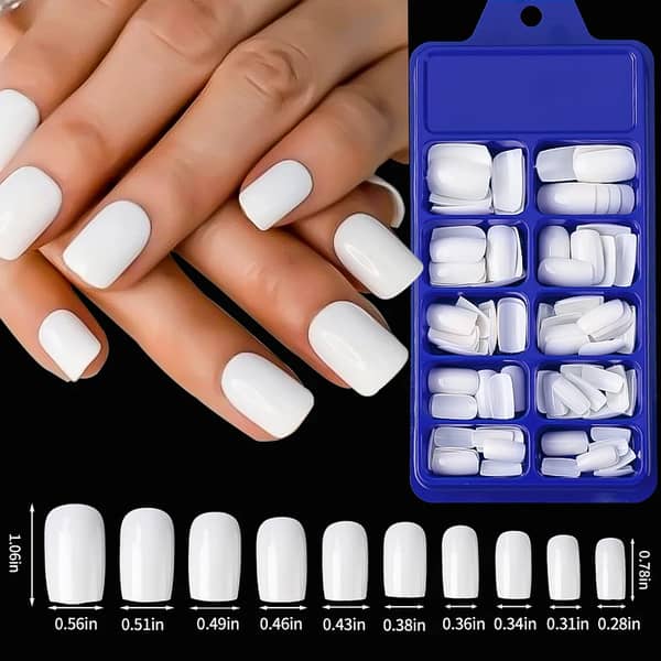 100 Pcs Press-On Nails in Light Pink for Easy at-Home Manicures