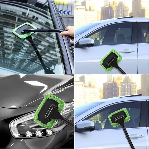 Windshield Microfiber Cleaning Tool with Extendable Handle