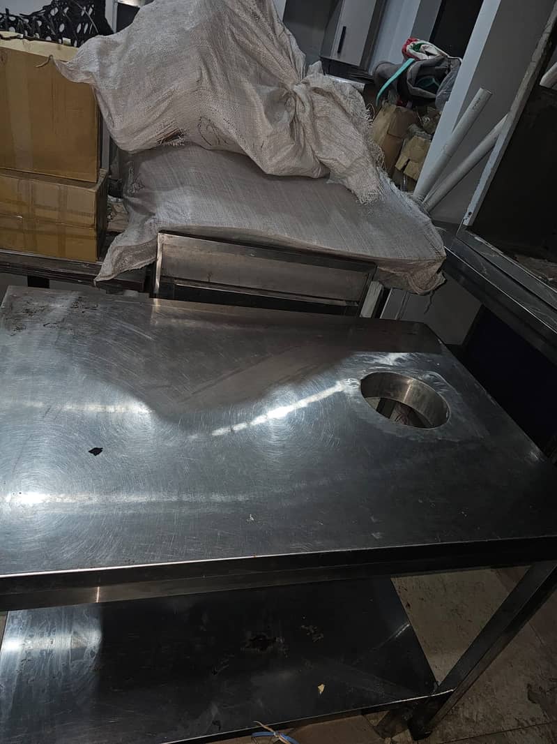 SS Kitchen working tables/Spice Table/Breading Table/Exaust Hood 6