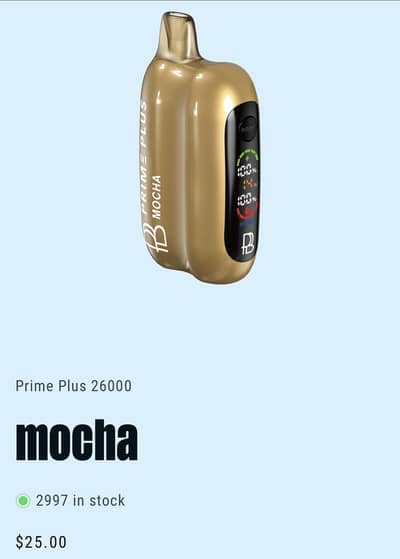 Imported Prime Plus Disposable Vape – Mocha & OMG
