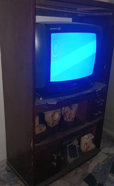 LG TV with TV Trolly