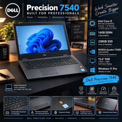 Dell Precision 7540 | Core i5 | 16GB RAM | 4 GB GRAPHIC CARD