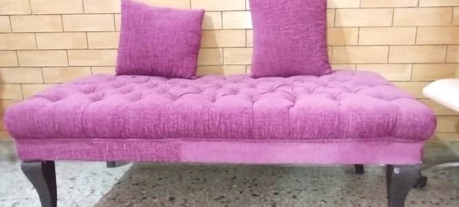 Purple 2 Seater Settee With Cushions