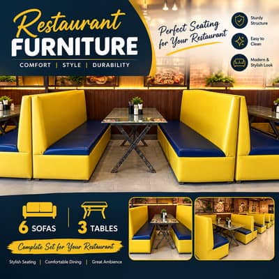Complete Cafe & Restaurant Seating Booths – 3 Full Sets Available