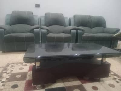 7 seater sofa set with Table and ottoman stool