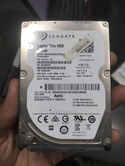 Laptop hardrive -segate 500gb -hetachi 320gb