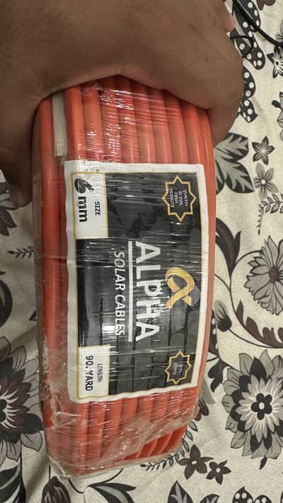 Alpha 6mm DC Solar Cable (XLPE Insulated) 90 Yards Coil– Brand New
