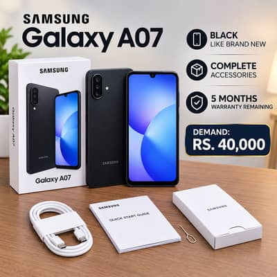 Samsung Galaxy A07 Black | Like Brand New | 4/128