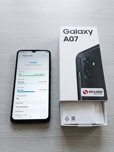 Samsung Galaxy A07 (4GB / 64GB) – 10/10 Condition – Official Warranty