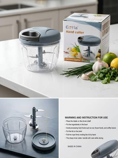 Multi-Purpose Manual Hand-Pull Food Chopper & Vegetable Cutter