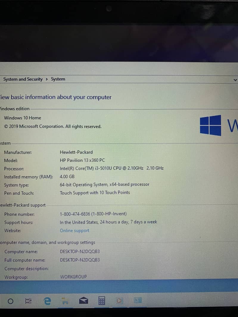 Hp i3 5th generation 1
