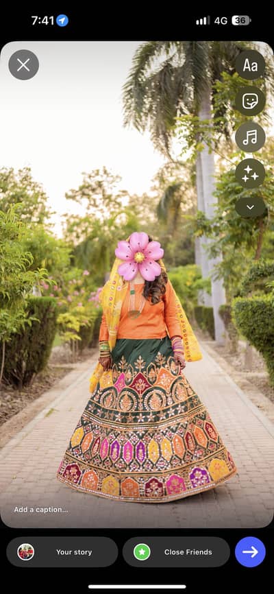 Mehndi lehnga for sale.